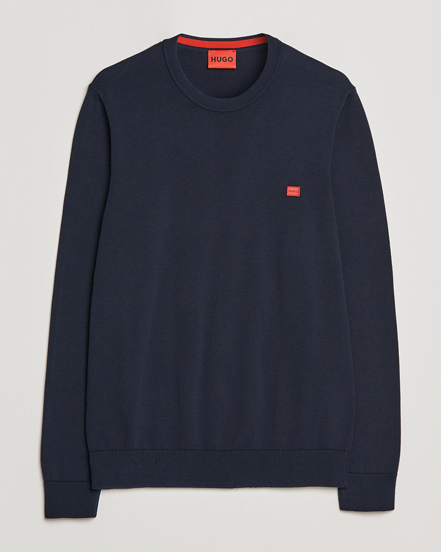 Herr | Tröjor | HUGO | San Cassius Knitted Sweater Navy