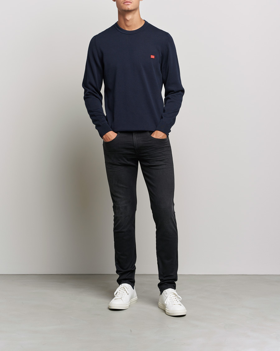 Herr | Tröjor | HUGO | San Cassius Knitted Sweater Navy