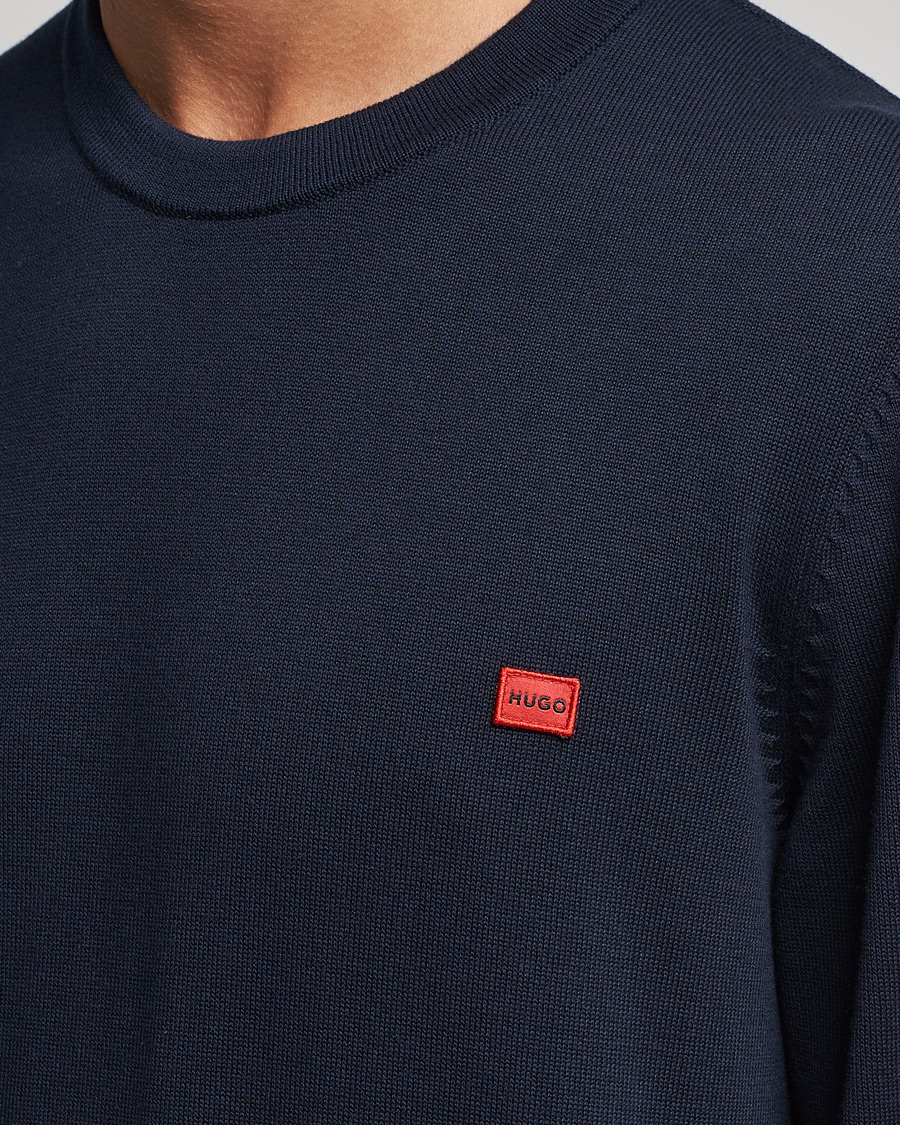 Herr | Tröjor | HUGO | San Cassius Knitted Sweater Navy