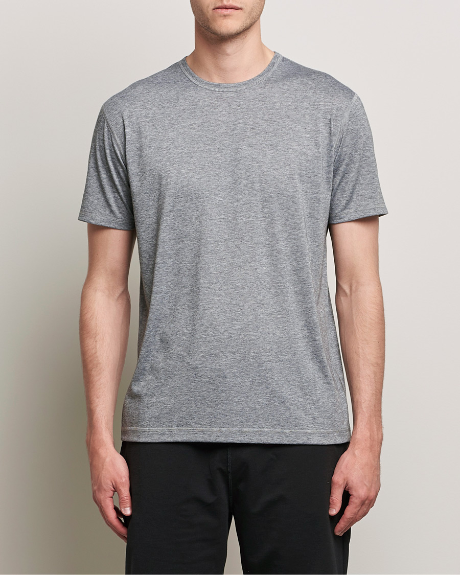 Herr | T-Shirts | Sunspel | Active Tee Grey Melange