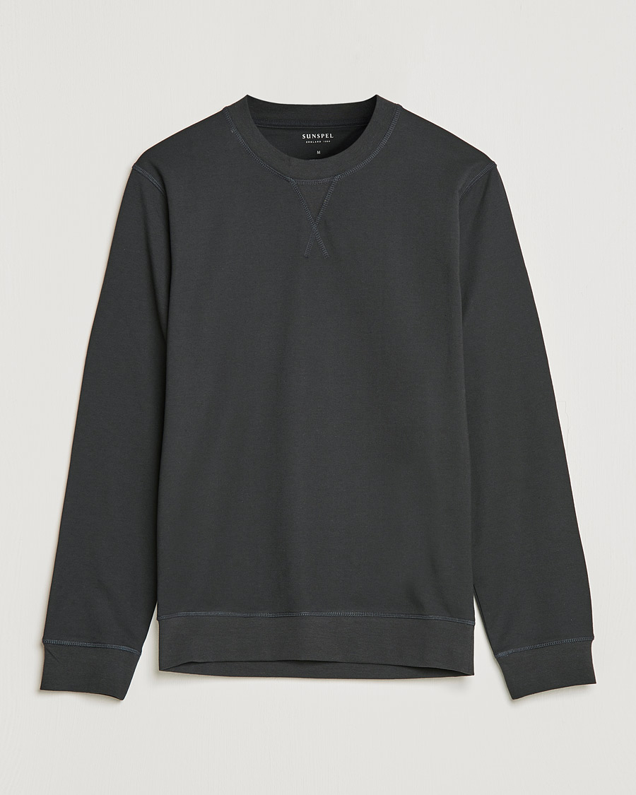 Herr | Tröjor | Sunspel | Active Sweatshirt Black