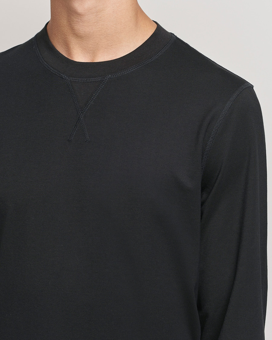 Herr | Tröjor | Sunspel | Active Sweatshirt Black