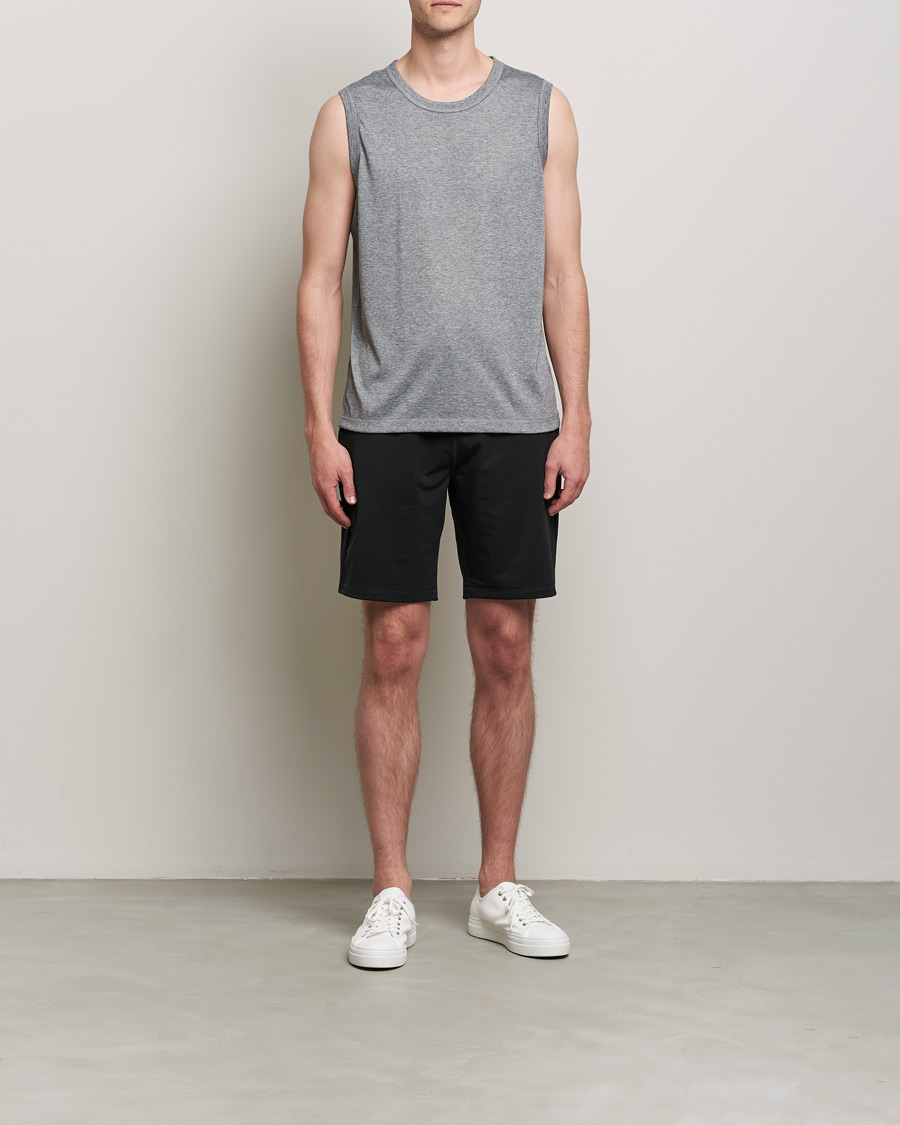 Herr | T-Shirts | Sunspel | Active Vest Grey Melange