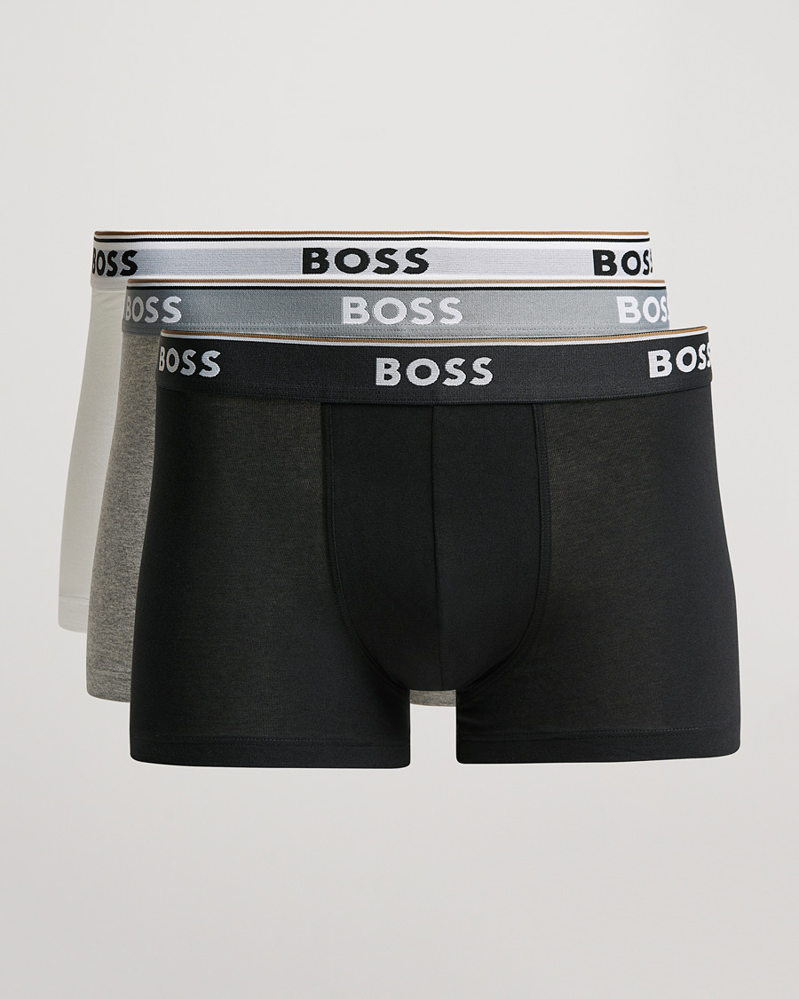 Herr | Underkläder | BOSS BLACK | 3-Pack Trunk Boxer Shorts White/Grey/Black
