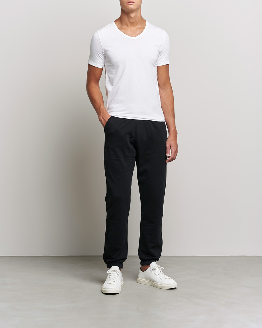 Herr | T-Shirts | BOSS BLACK | 2-Pack V-Neck Slim Fit T-Shirt White