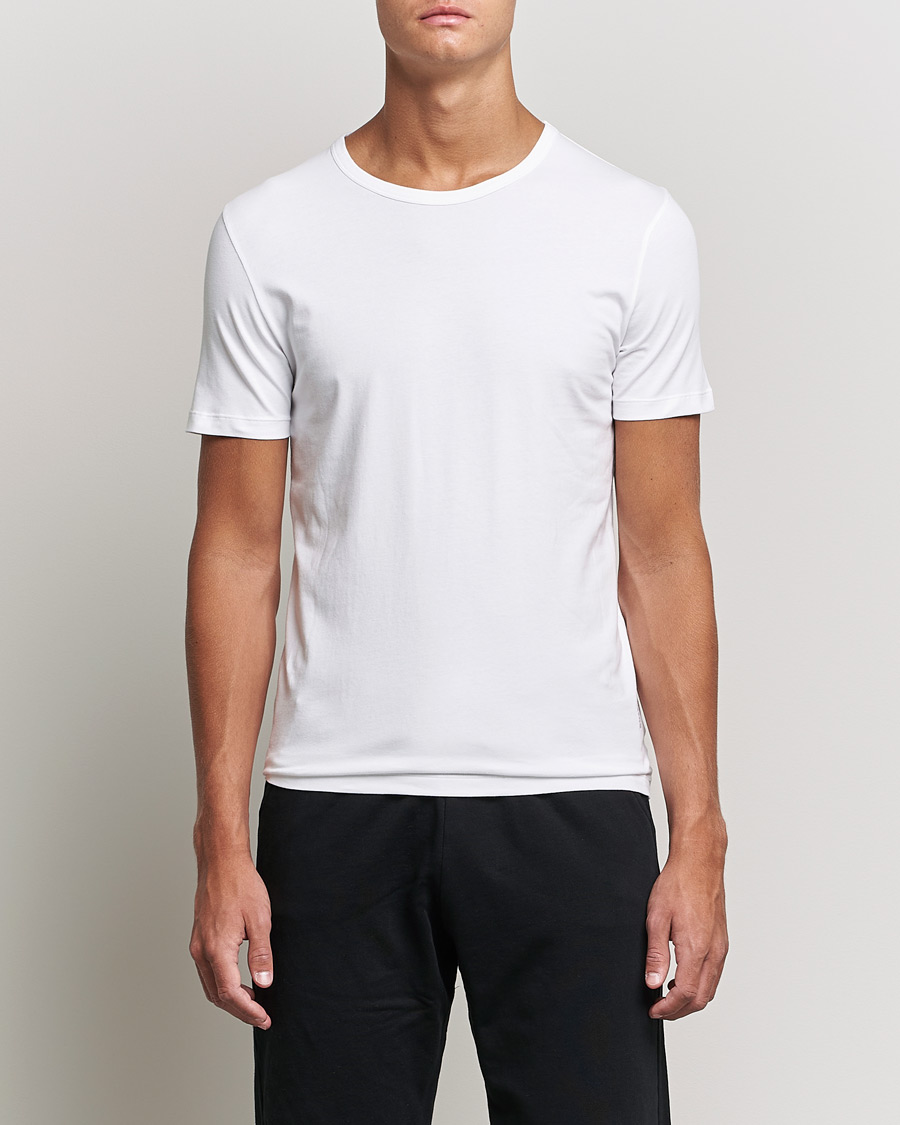 Herr | T-Shirts | BOSS BLACK | 2-Pack Crew Neck Slim Fit T-Shirt White