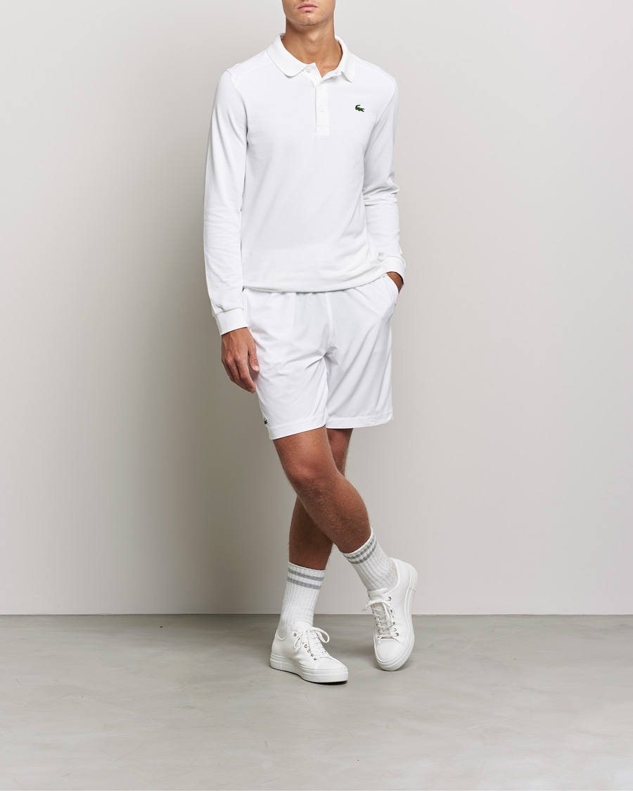 Herr | Pikéer | Lacoste Sport | Performance Long Sleeve Polo White