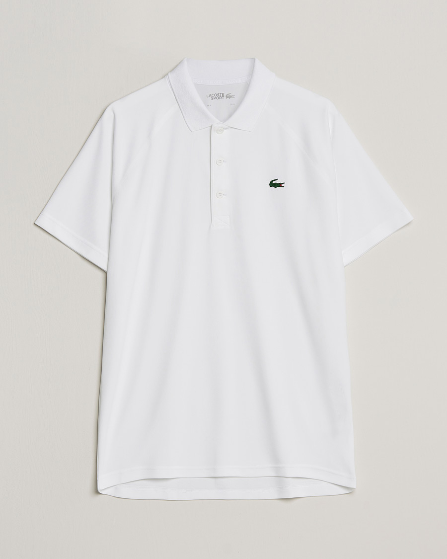Herr | Lacoste Sport | Lacoste Sport | Performance Ribbed Collar Polo White