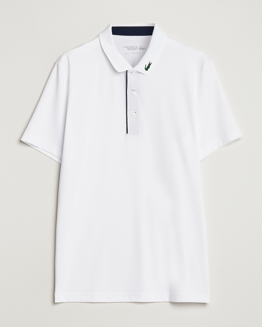 Herr | Pikéer | Lacoste Sport | Jersey Golf Polo White/Navy