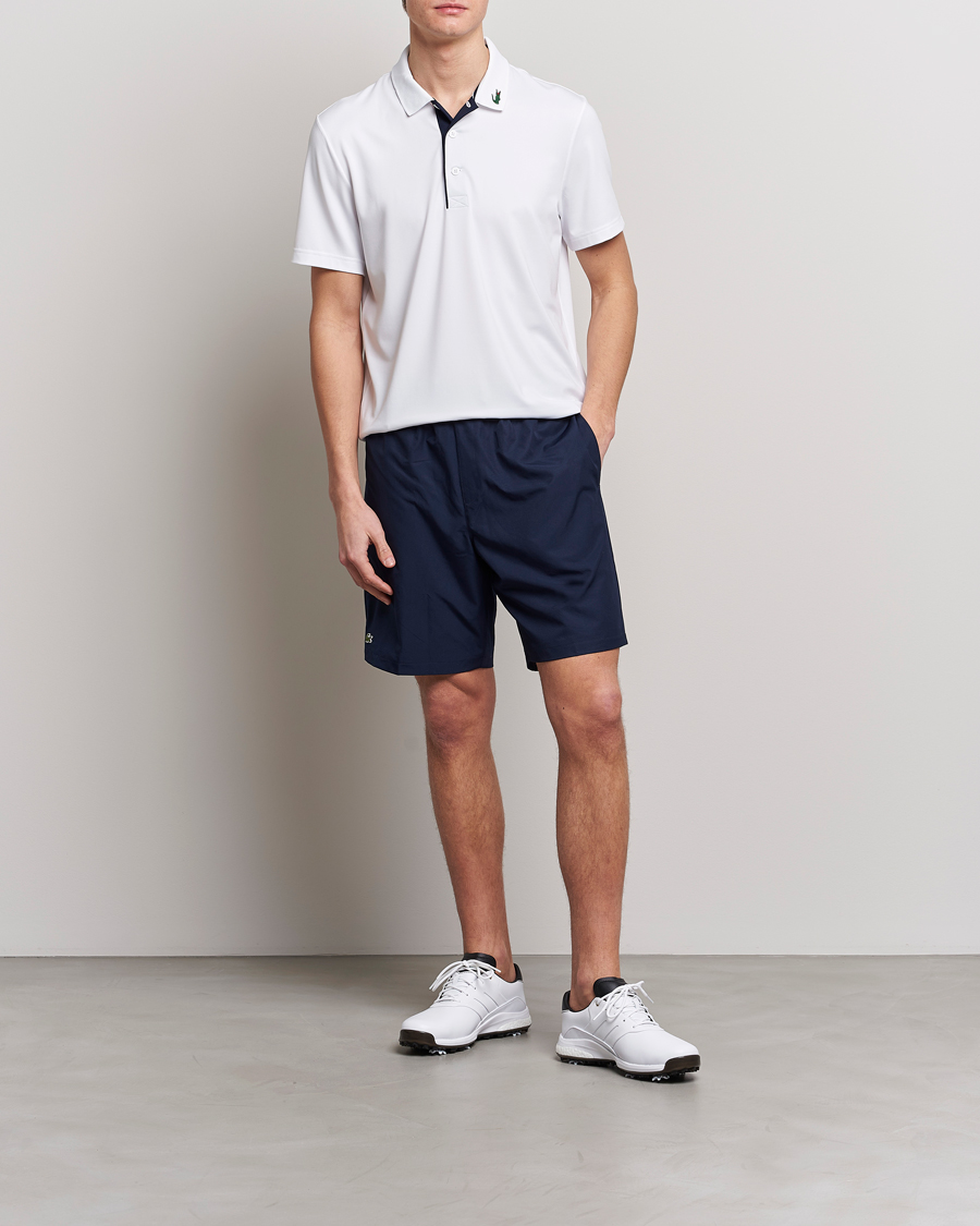 Herr | Pikéer | Lacoste Sport | Jersey Golf Polo White/Navy