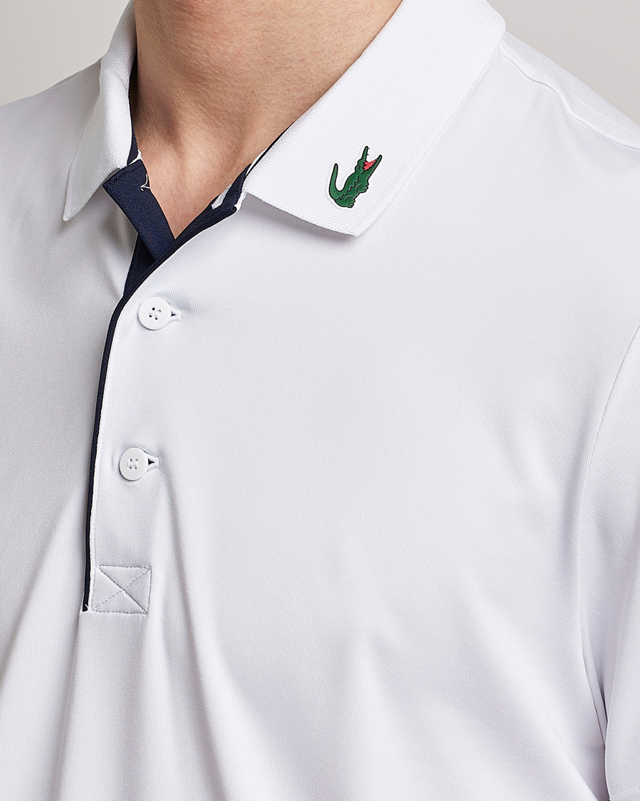 Herr | Pikéer | Lacoste Sport | Jersey Golf Polo White/Navy