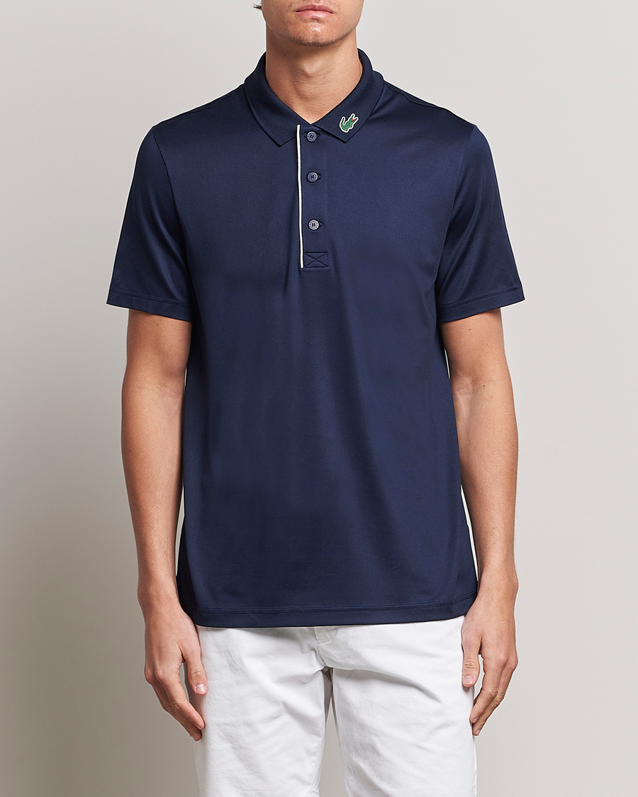 Herr | Active | Lacoste Sport | Lacoste Jersey Golf Polo Navy Blue/White