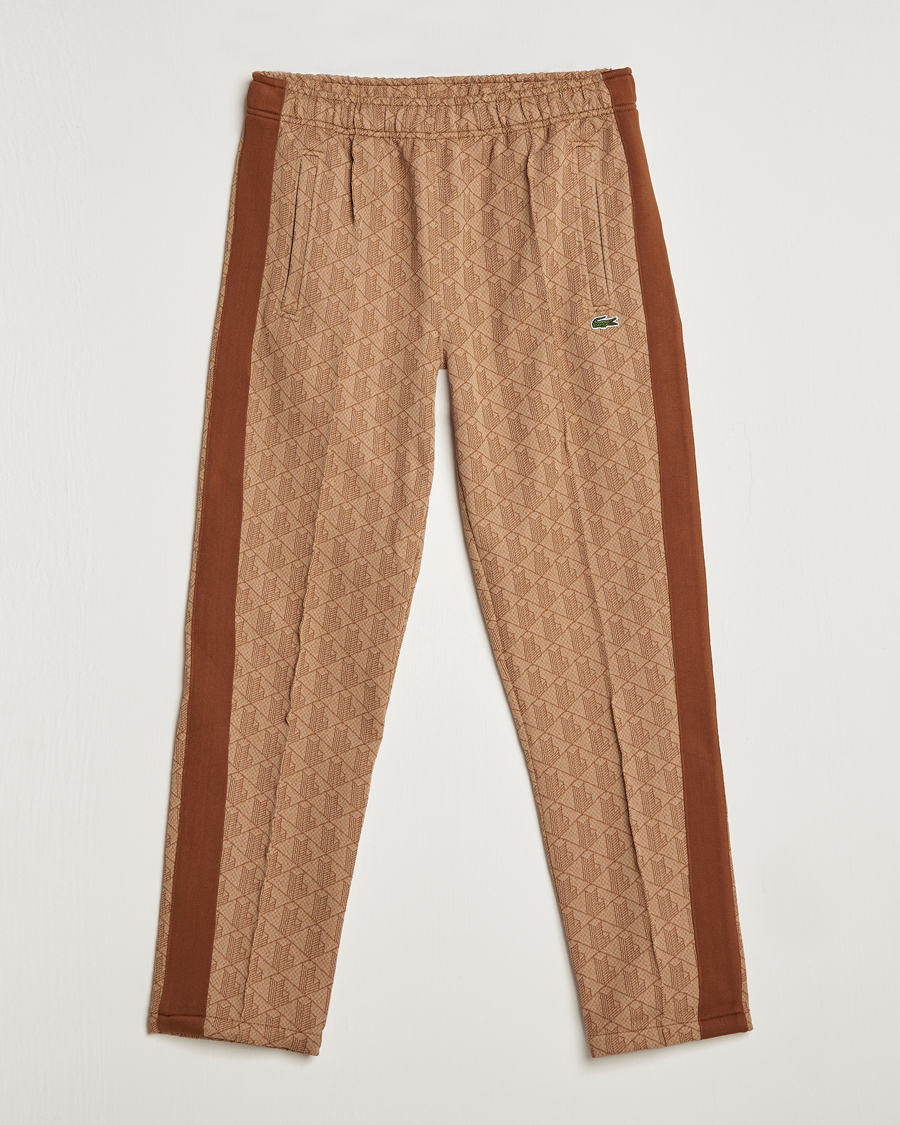 Herr | Byxor | Lacoste | Monogram Cotton Jacuard Tapered Trackpants Viennese