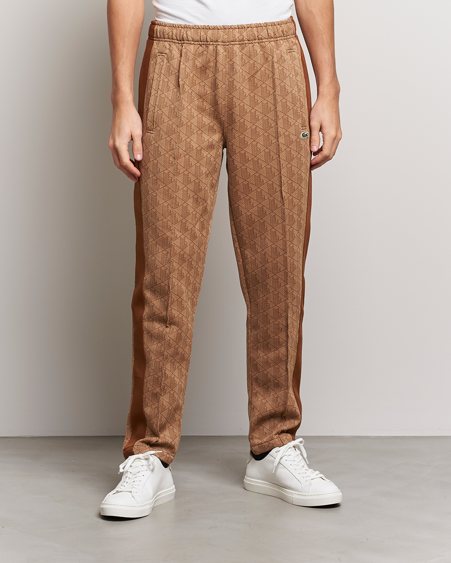 Herr | Byxor | Lacoste | Monogram Cotton Jacuard Tapered Trackpants Viennese