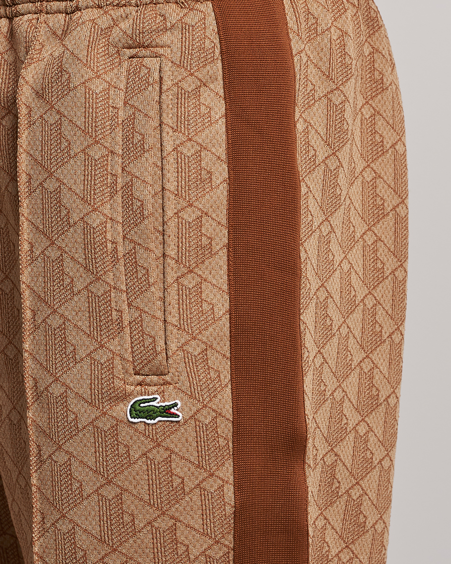Herr | Byxor | Lacoste | Monogram Cotton Jacuard Tapered Trackpants Viennese
