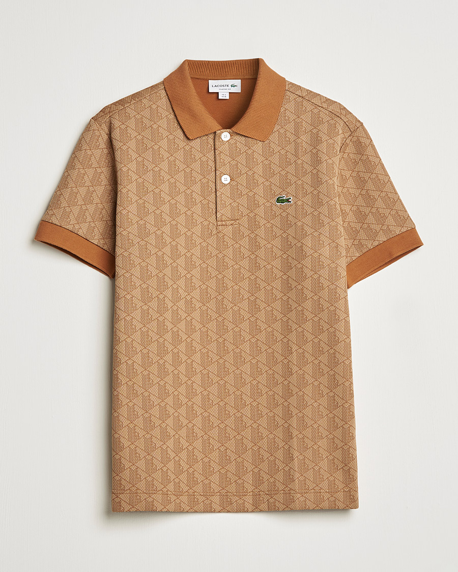 Herr | Pikéer | Lacoste | Classic Fit Monogram Jacquard Polo Viennese