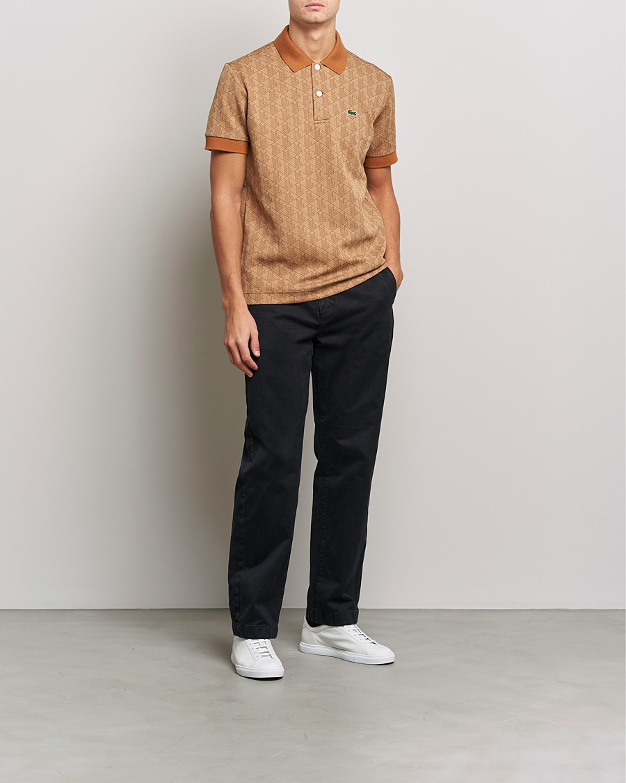 Herr | Pikéer | Lacoste | Classic Fit Monogram Jacquard Polo Viennese