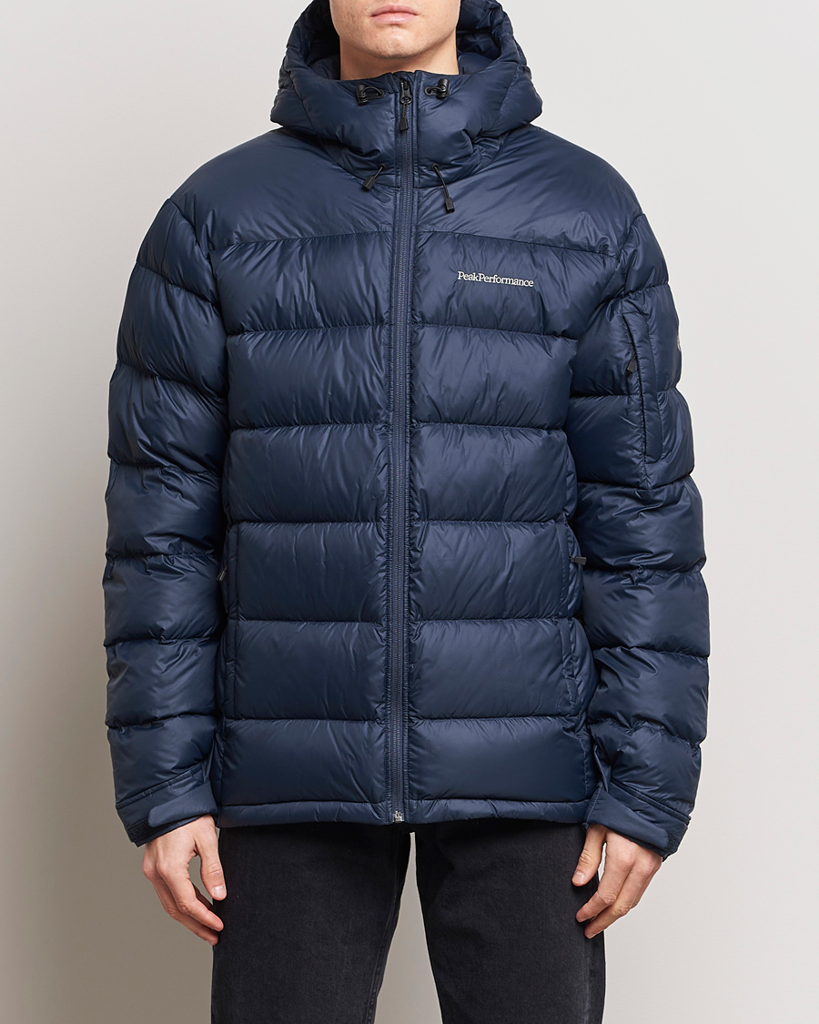 Herr | Dunjackor | Peak Performance | Frost Down Hooded Jacket  Blue Shadow