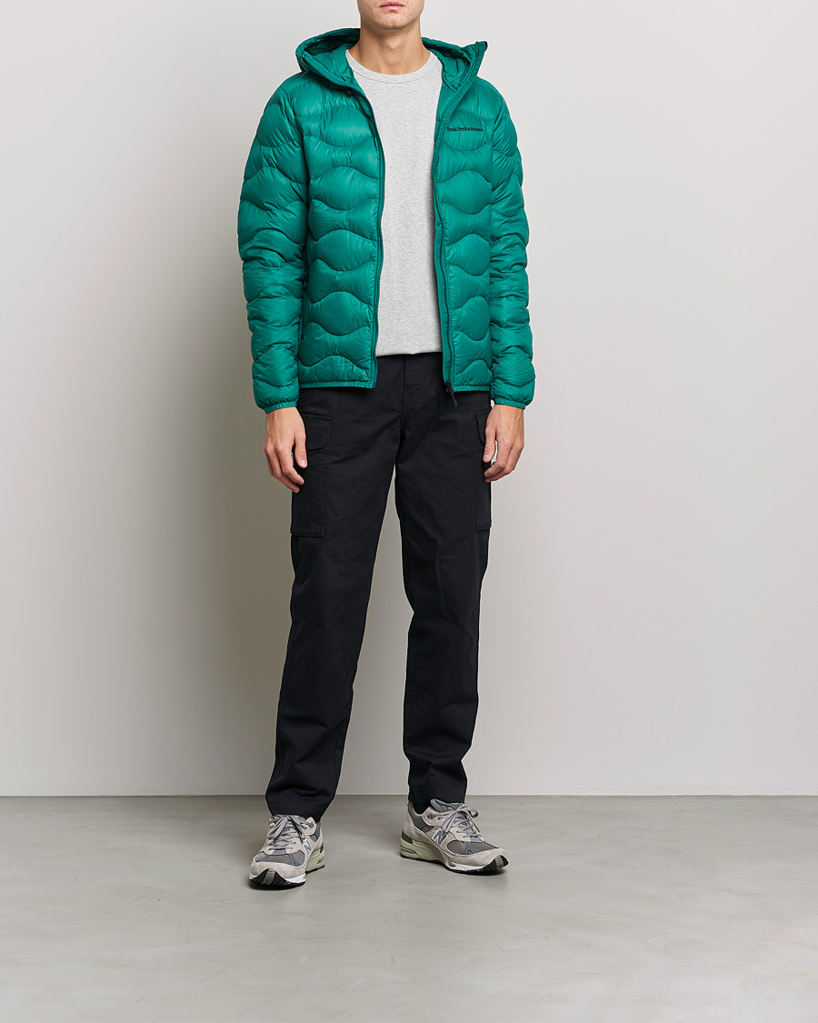 Herr | Jackor | Peak Performance | Helium Down Hood Green Ivy