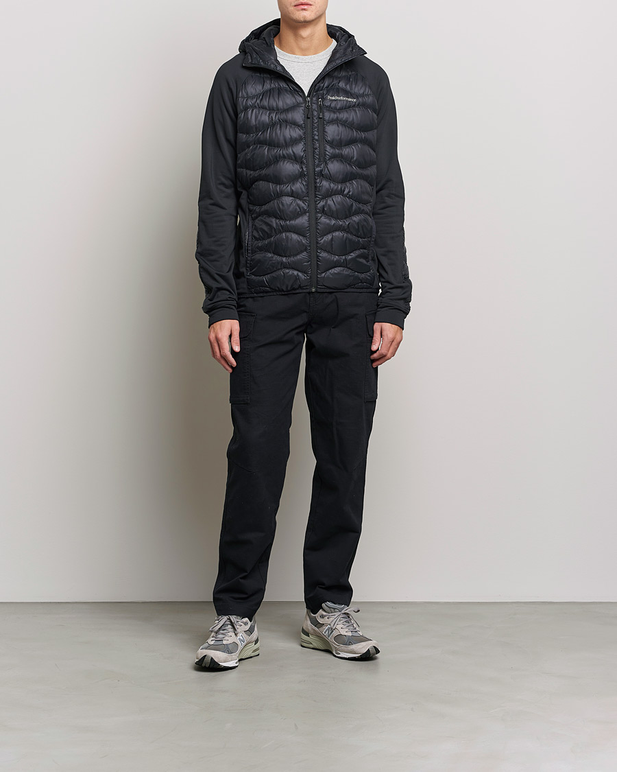 Peak Performance Helium Down Hybrid Hood Jacket Black Herr