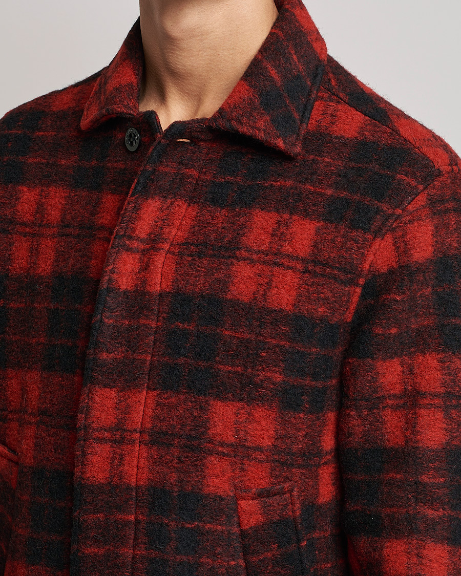Herr | Skjortor | Peak Performance | Wool Overshirt Checked Red