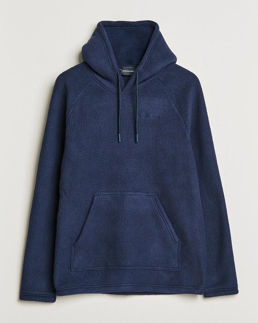 Herr | Tröjor | Peak Performance | Fleece Hood Blue Shadow