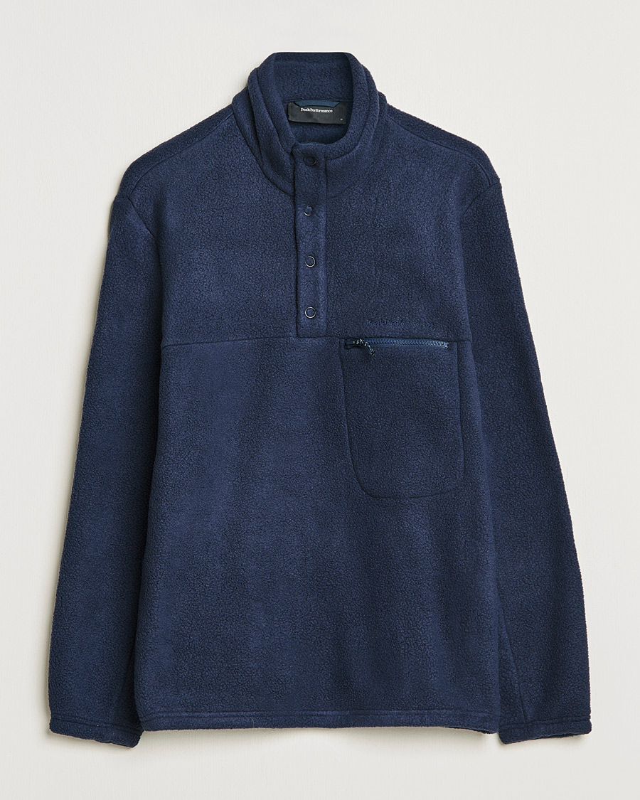 Herr | Tröjor | Peak Performance | Fleece Snap T-Neck Blue Shadow