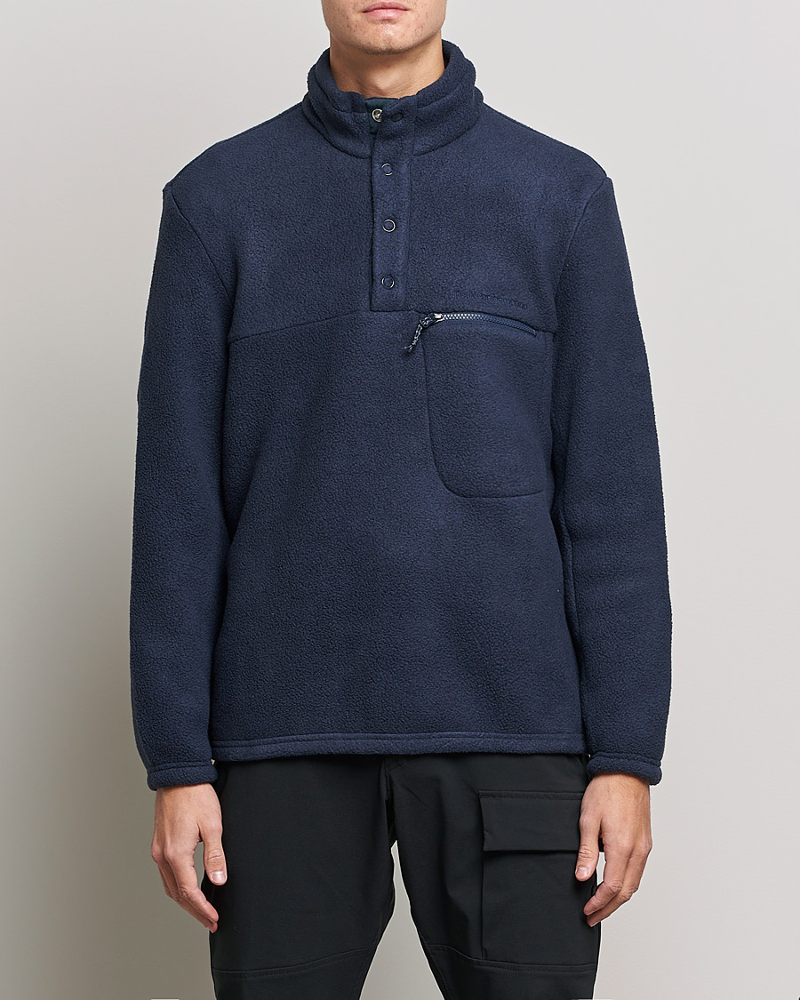 Herr | Tröjor | Peak Performance | Fleece Snap T-Neck Blue Shadow
