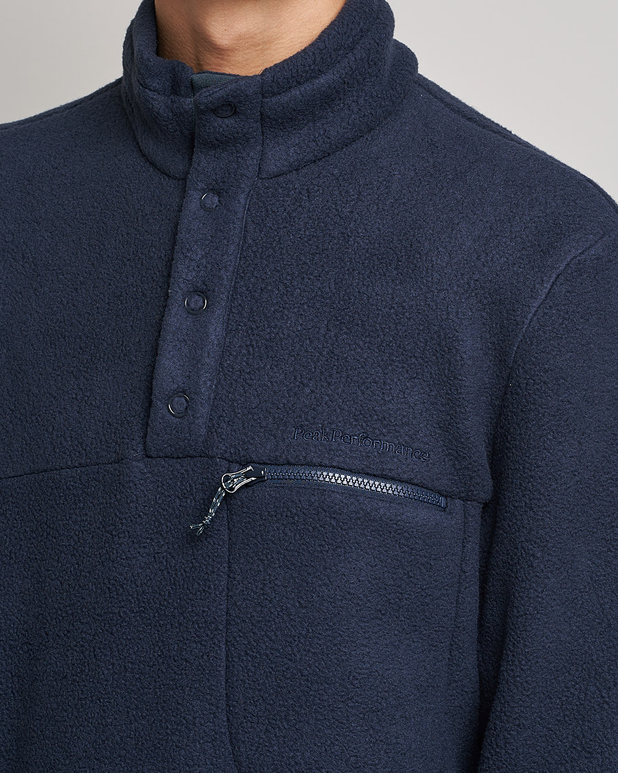 Herr | Tröjor | Peak Performance | Fleece Snap T-Neck Blue Shadow