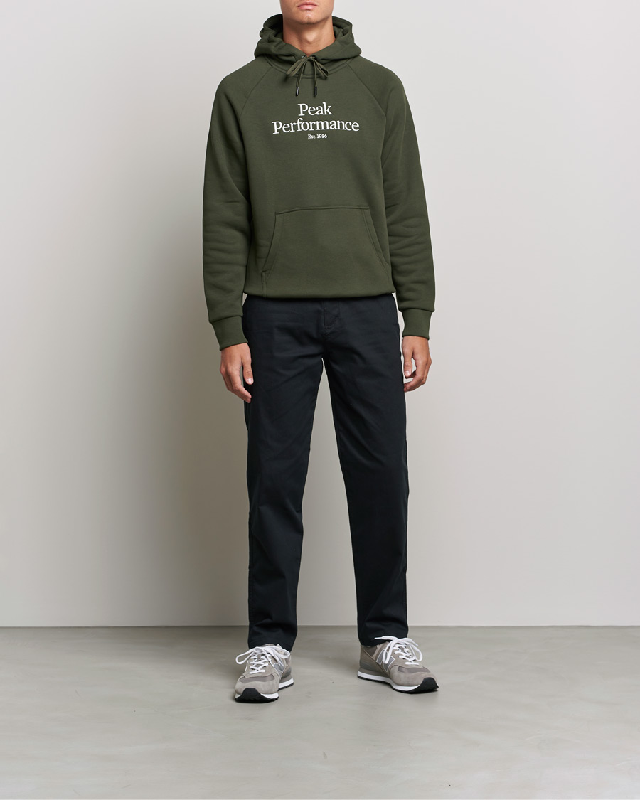 Herr | Tröjor | Peak Performance | Original Logo Hoodie Forest Night