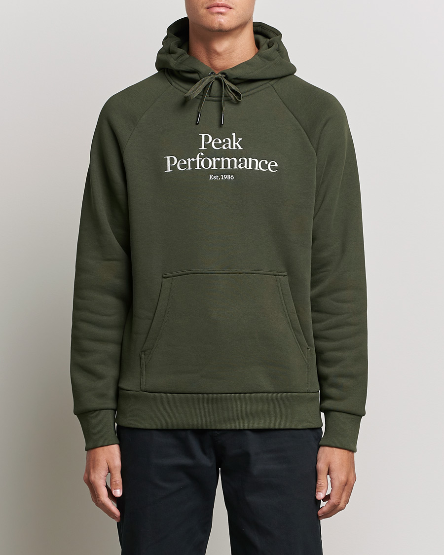 Herr | Tröjor | Peak Performance | Original Logo Hoodie Forest Night