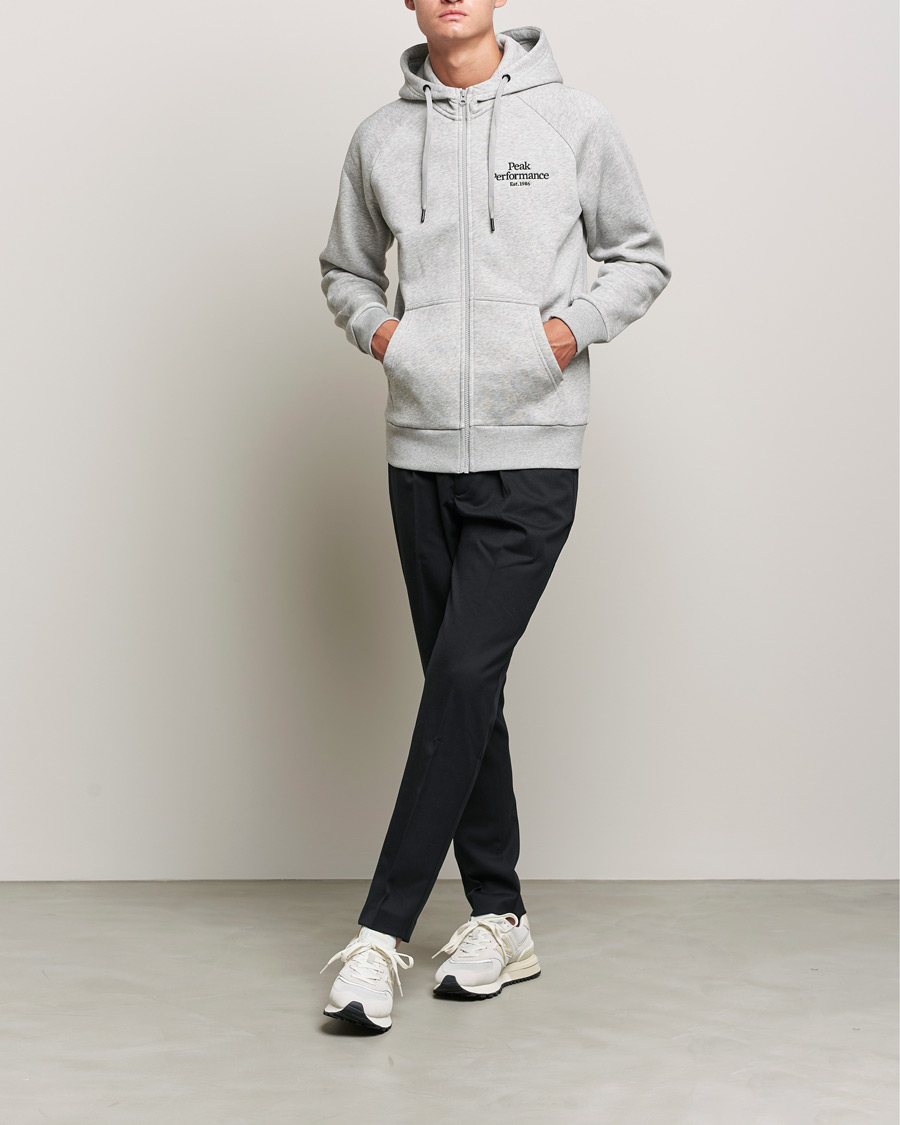 Herr | Tröjor | Peak Performance | Original Zip Hoodie Grey