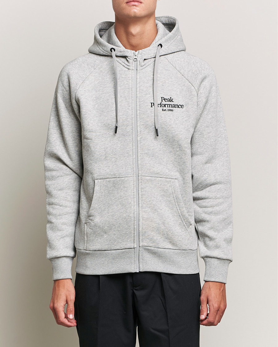 Herr | Tröjor | Peak Performance | Original Zip Hoodie Grey