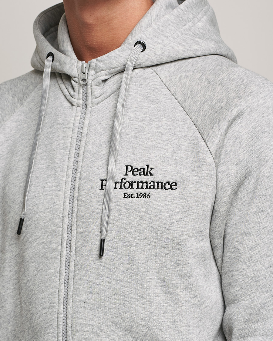 Herr | Tröjor | Peak Performance | Original Zip Hoodie Grey