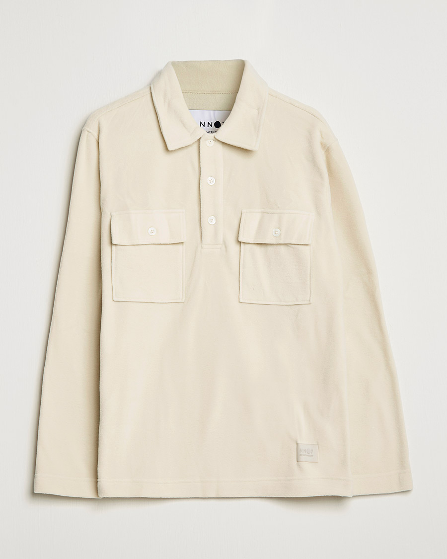 Herr | Tröjor | NN07 | Vinny Micro Fleece Polo Ecru