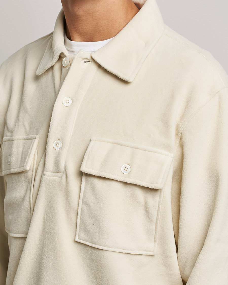 Herr | Tröjor | NN07 | Vinny Micro Fleece Polo Ecru