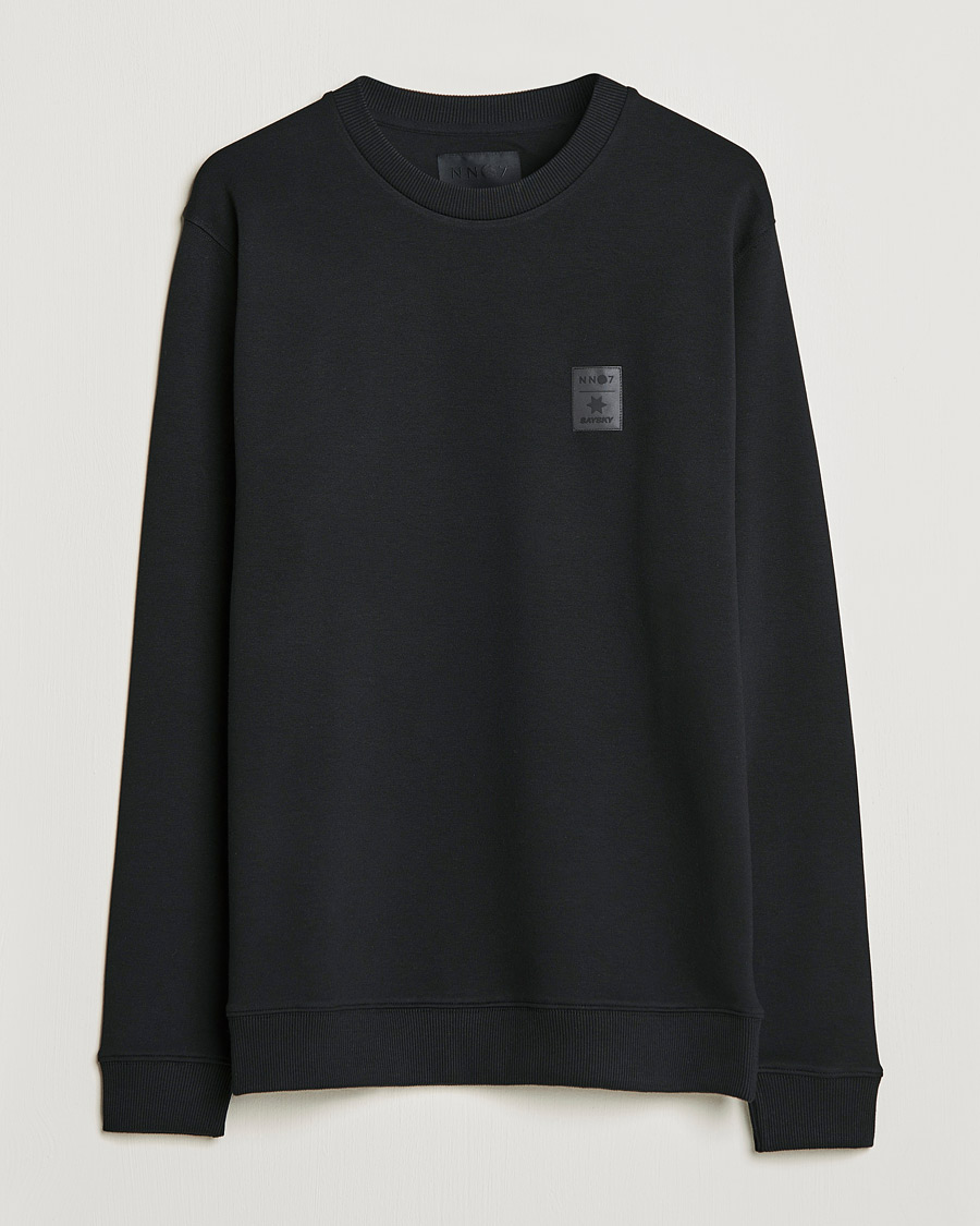 Herr | T-Shirts | NN07 | Barrow Long Sleeve Crew Black