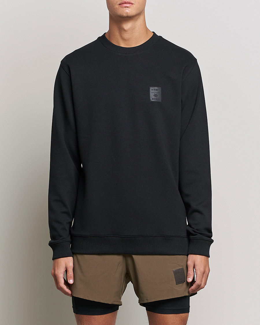 Herr | T-Shirts | NN07 | Barrow Long Sleeve Crew Black