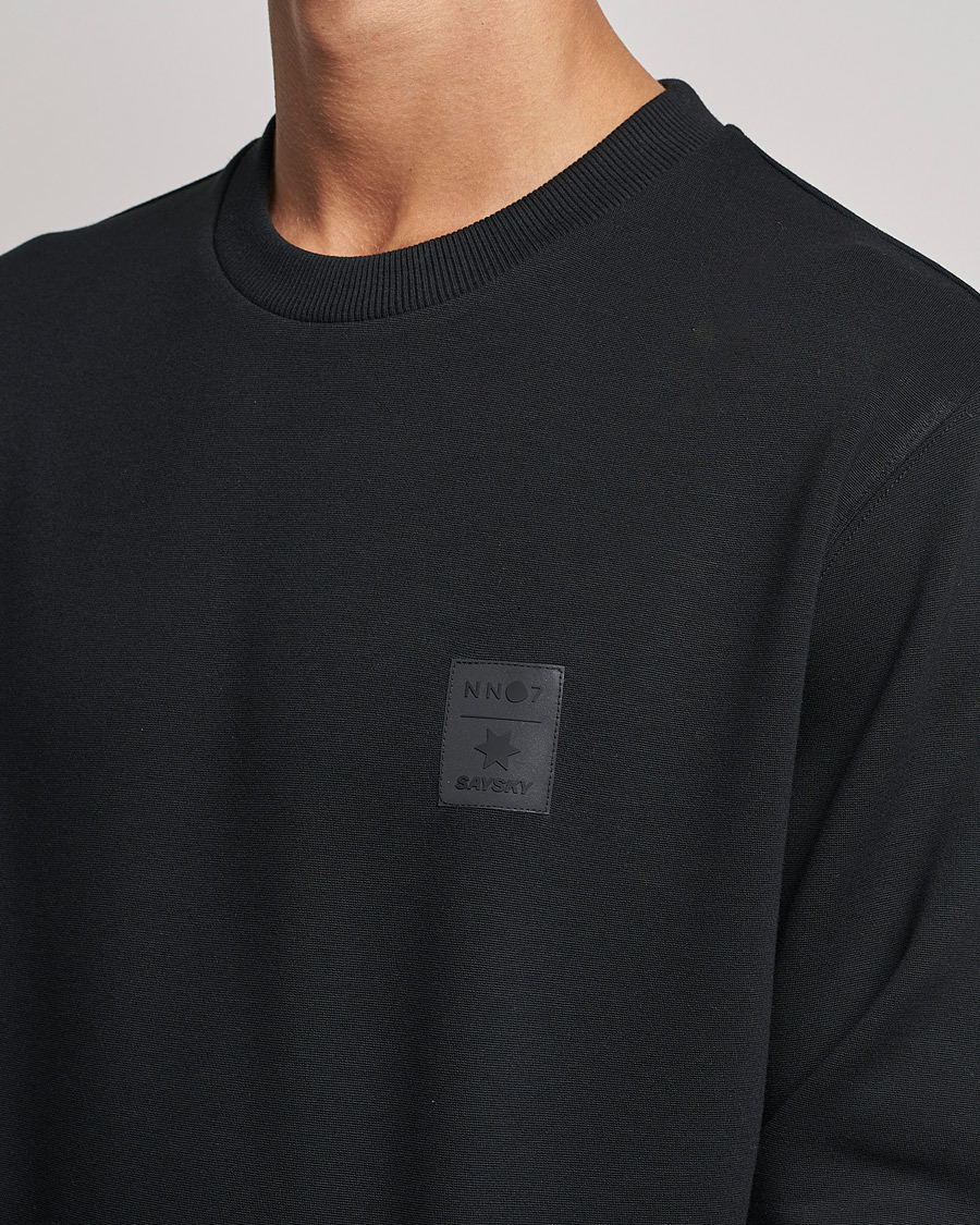 Herr | T-Shirts | NN07 | Barrow Long Sleeve Crew Black