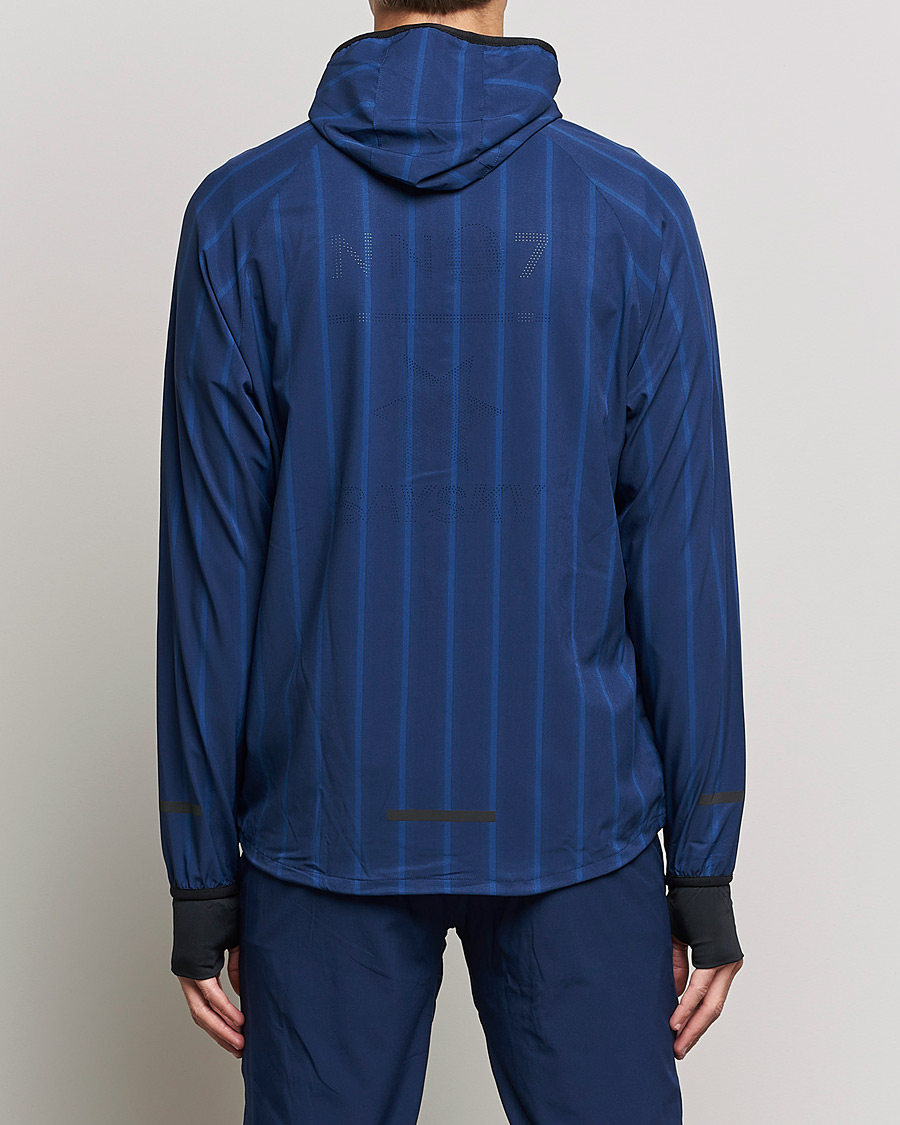 Herr | Tröjor | NN07 | Pace Hooded Running Jacket Navy Stripe