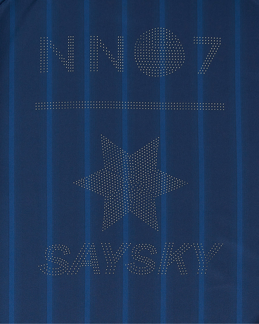 Herr | Tröjor | NN07 | Pace Hooded Running Jacket Navy Stripe