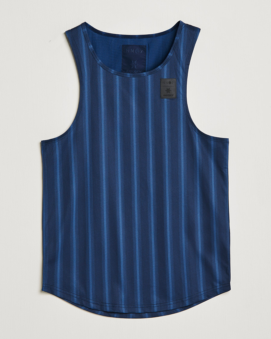 Herr | T-Shirts | NN07 | Combat Singlet Navy Stripe