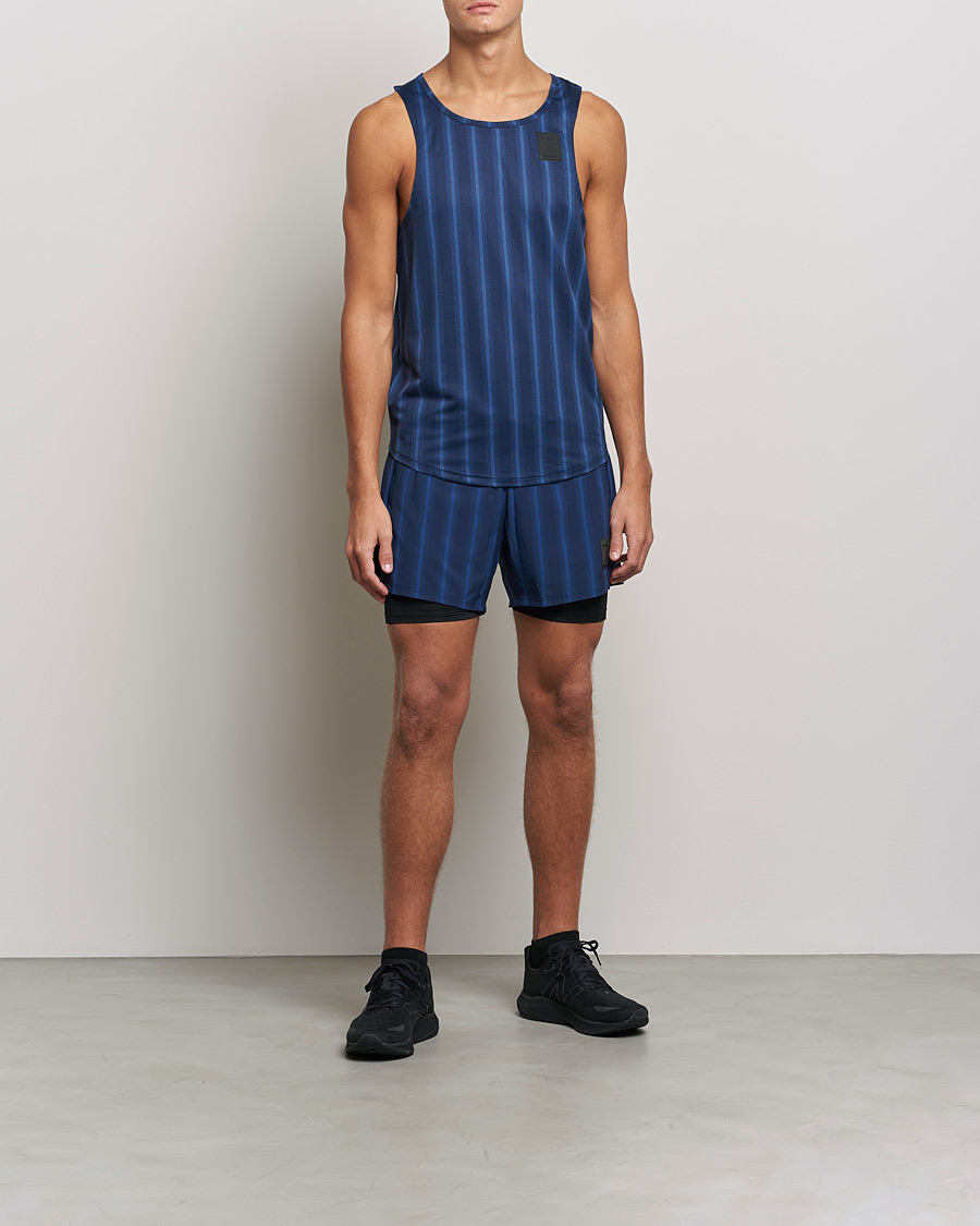 Herr | T-Shirts | NN07 | Combat Singlet Navy Stripe