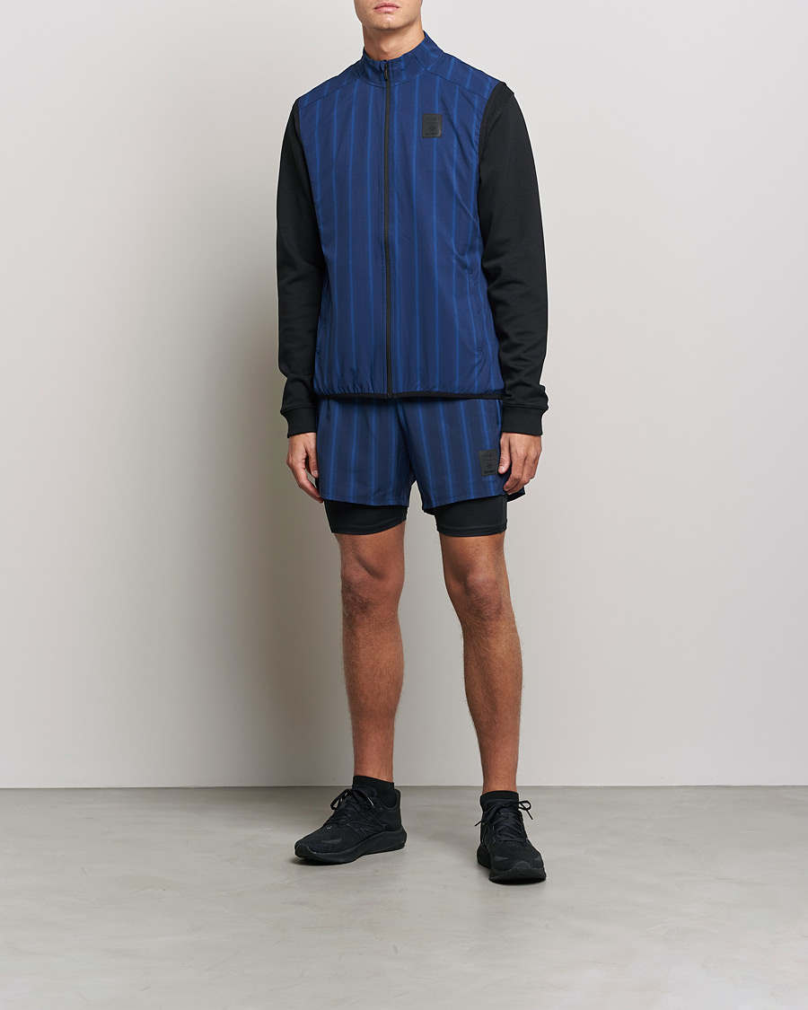 Herr | Tröjor | NN07 | Pace Full Zip Vest Navy Stripe