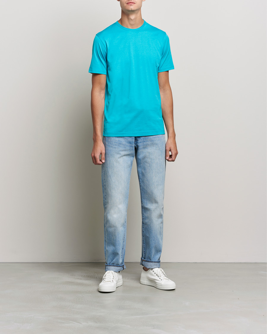 Herr | T-Shirts | Sunspel | Crew Neck Cotton Tee Reef