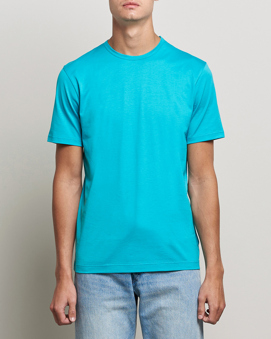 Herr | T-Shirts | Sunspel | Crew Neck Cotton Tee Reef