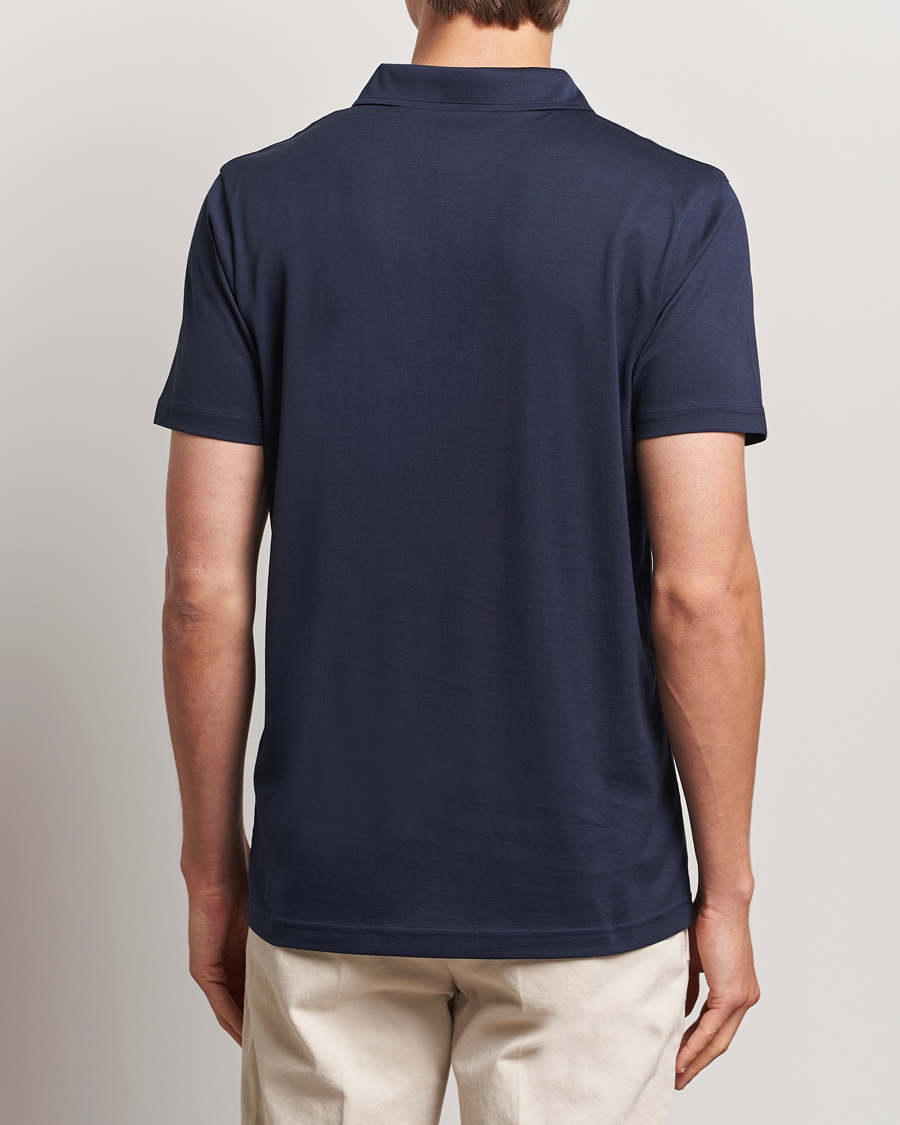 Herr | Pikéer | Sunspel | Cotton Jersey Polo Navy