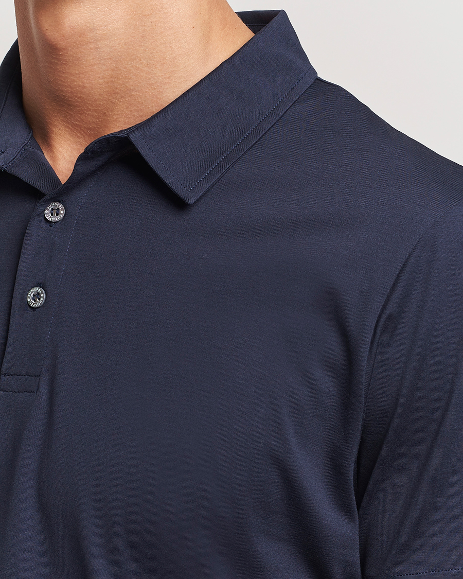 Herr | Pikéer | Sunspel | Cotton Jersey Polo Navy