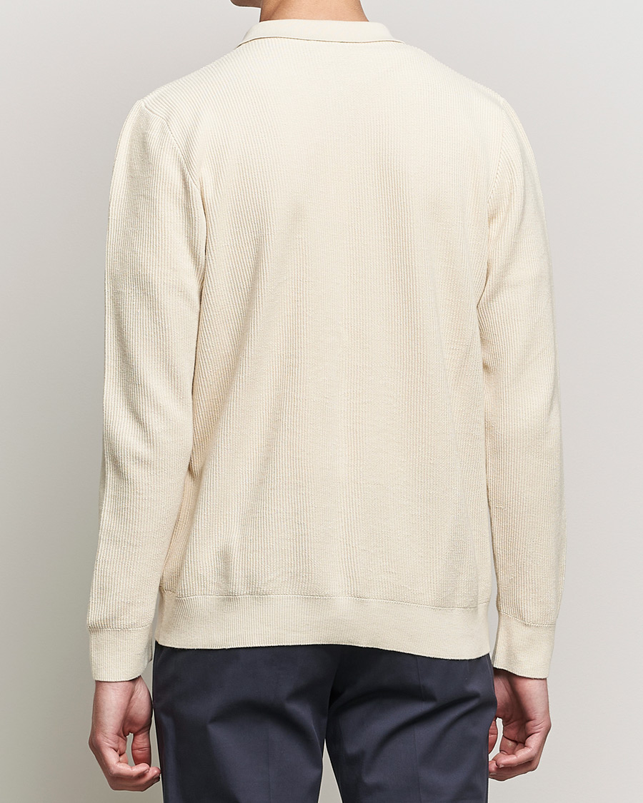 Herr | Tröjor | Sunspel | Long Staple Cotton Knitted Jacket Ecru