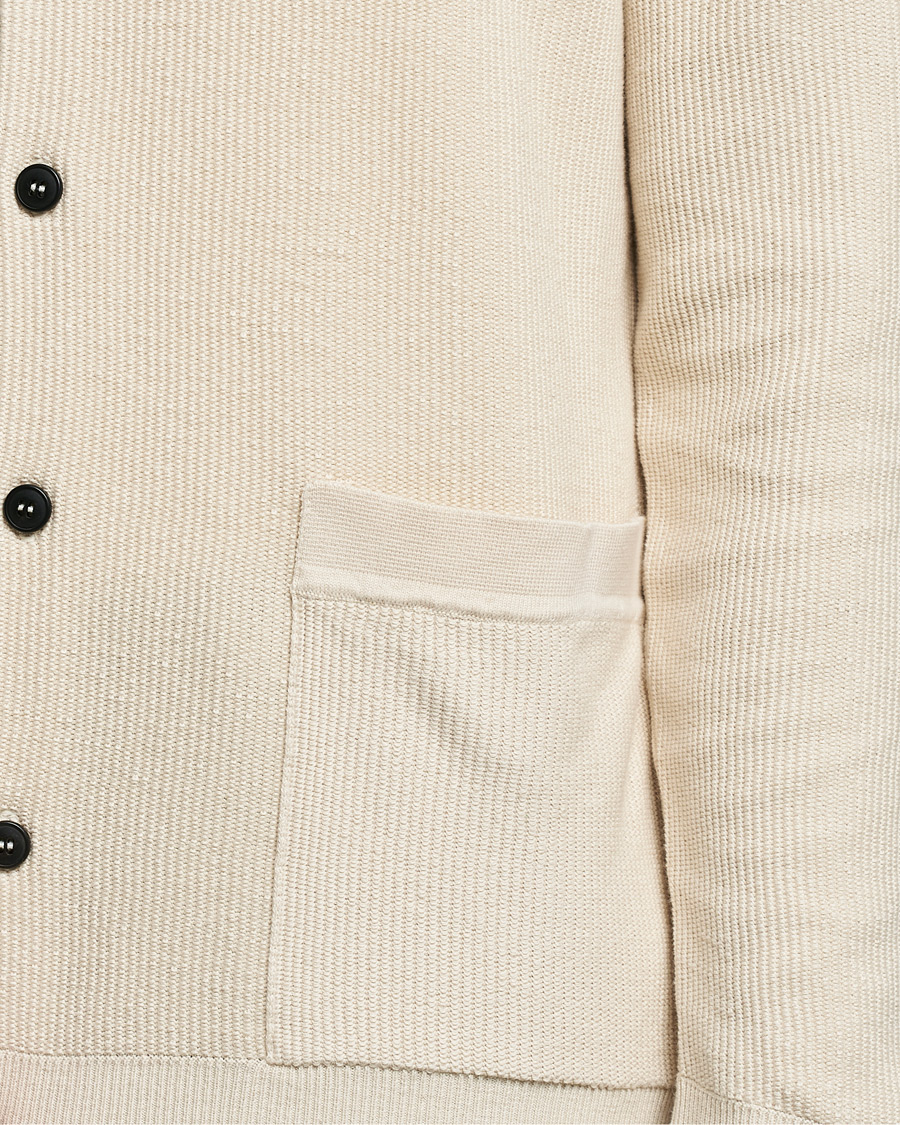 Herr | Tröjor | Sunspel | Long Staple Cotton Knitted Jacket Ecru